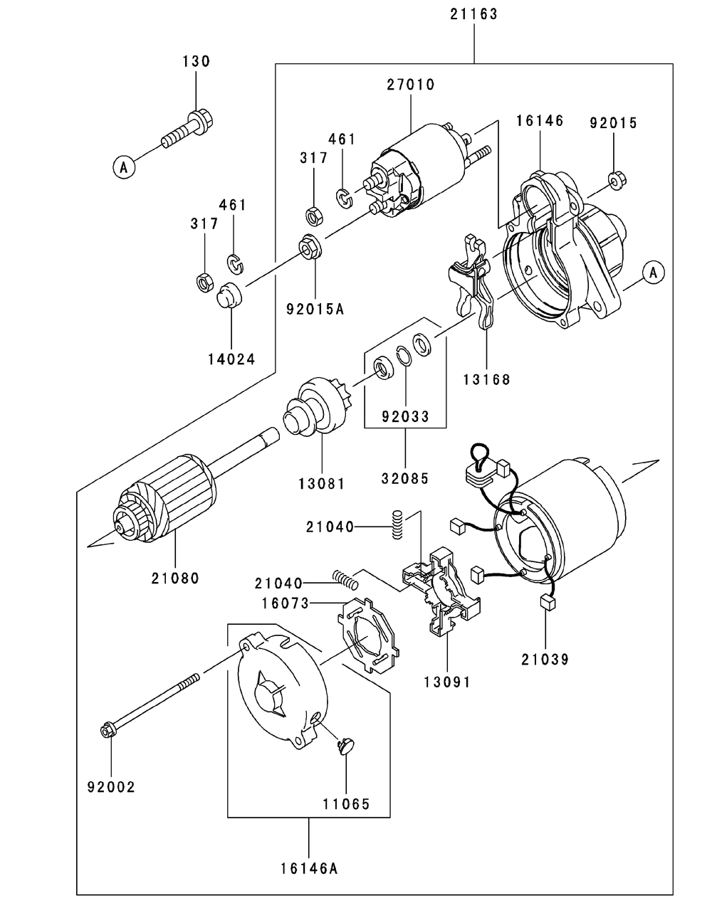 Fd791d-Cs05 Starter Diagram and Parts List for M60-KW LC-53AJ8CT6050-29HP-LC-DFI Cub Cadet Lawn Tractor